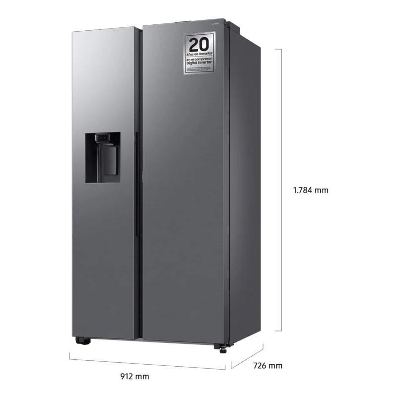 Detalle 2 de Frigorífico Samsung Americano 178 cm, 640 L, Inox No Frost con Wi‑Fi y Dispensador AI