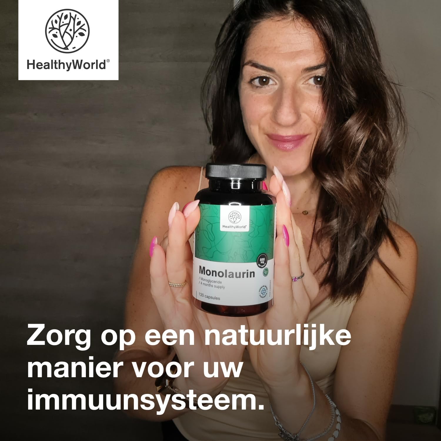 Thumbnail 5 de HealthyWorld Monolaurine – 120 plantaardige capsules, 500 mg per dagdosering