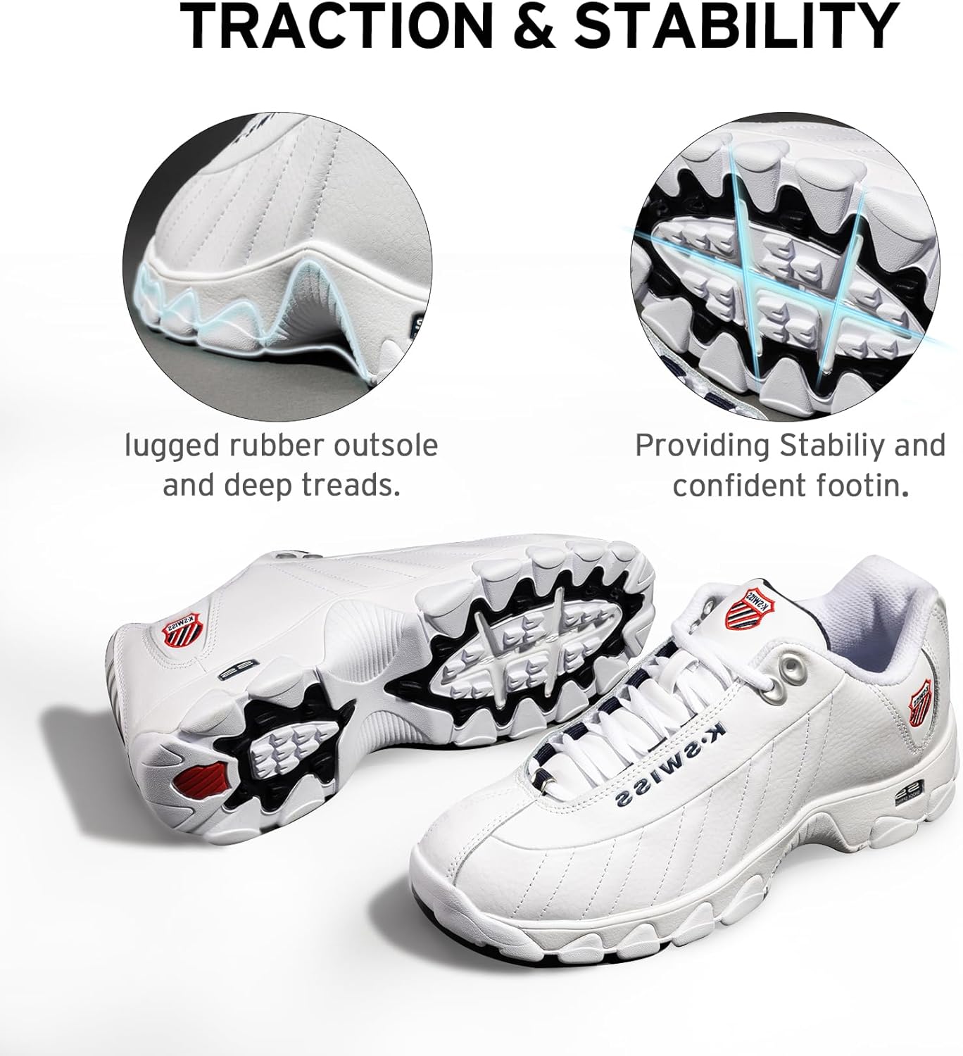 Thumbnail 5 de K-Swiss ST329 CMF wide leather walking shoes