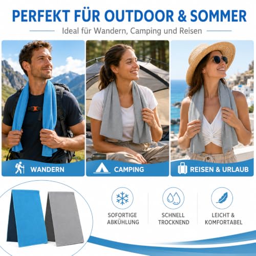 Thumbnail 8 de Healeved 2er Kühlhandtuch – Schnelltrocknendes Sporthandtuch für Fitness