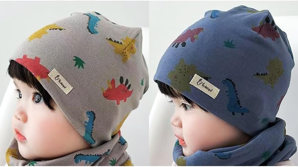 Detalle 2 de FUYAO dinosaur beanie hat 2 pack