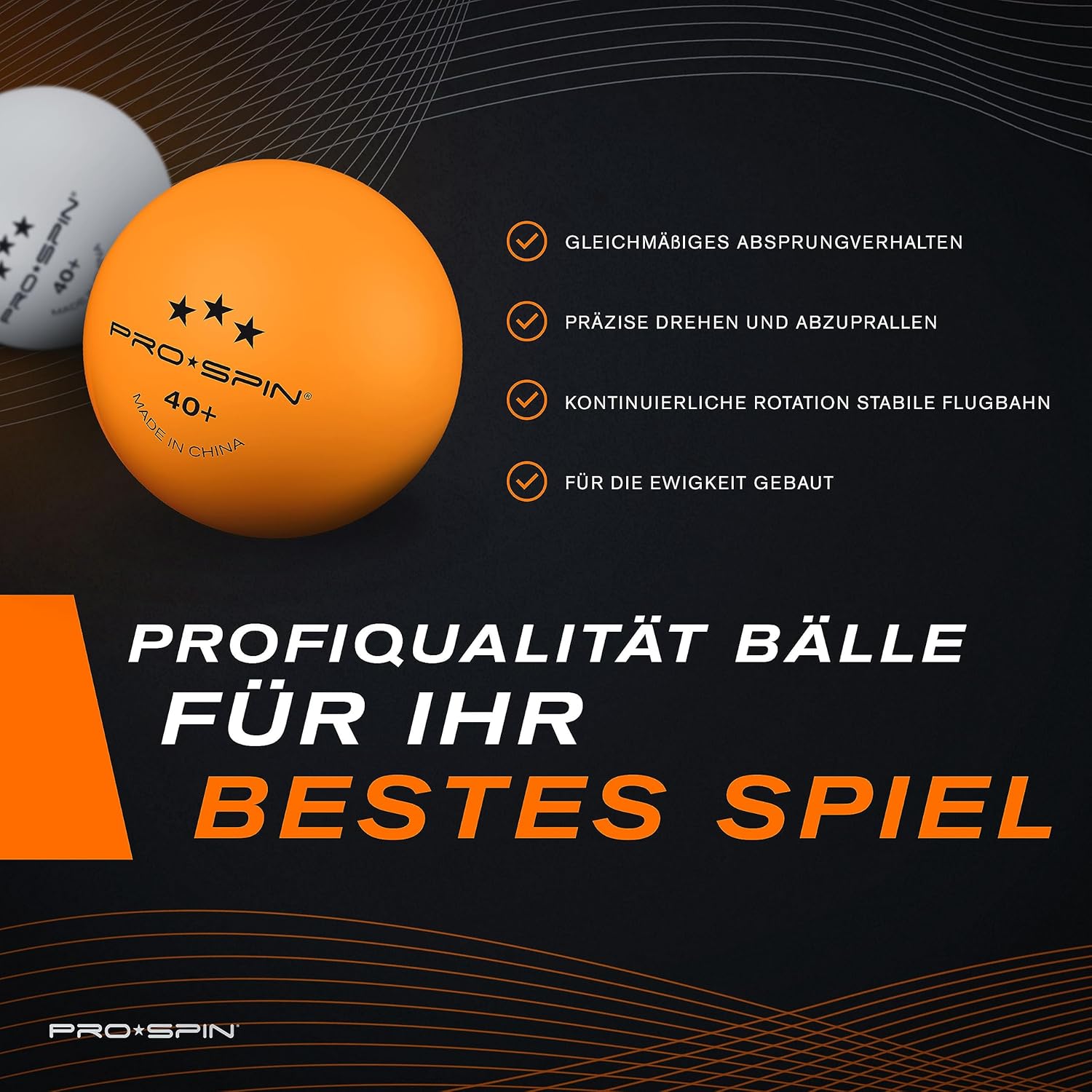 Thumbnail 5 de PRO-SPIN Tischtennisschläger – Hochleistungs-Set mit 2 Schlägern, 3 Bällen und Tasche