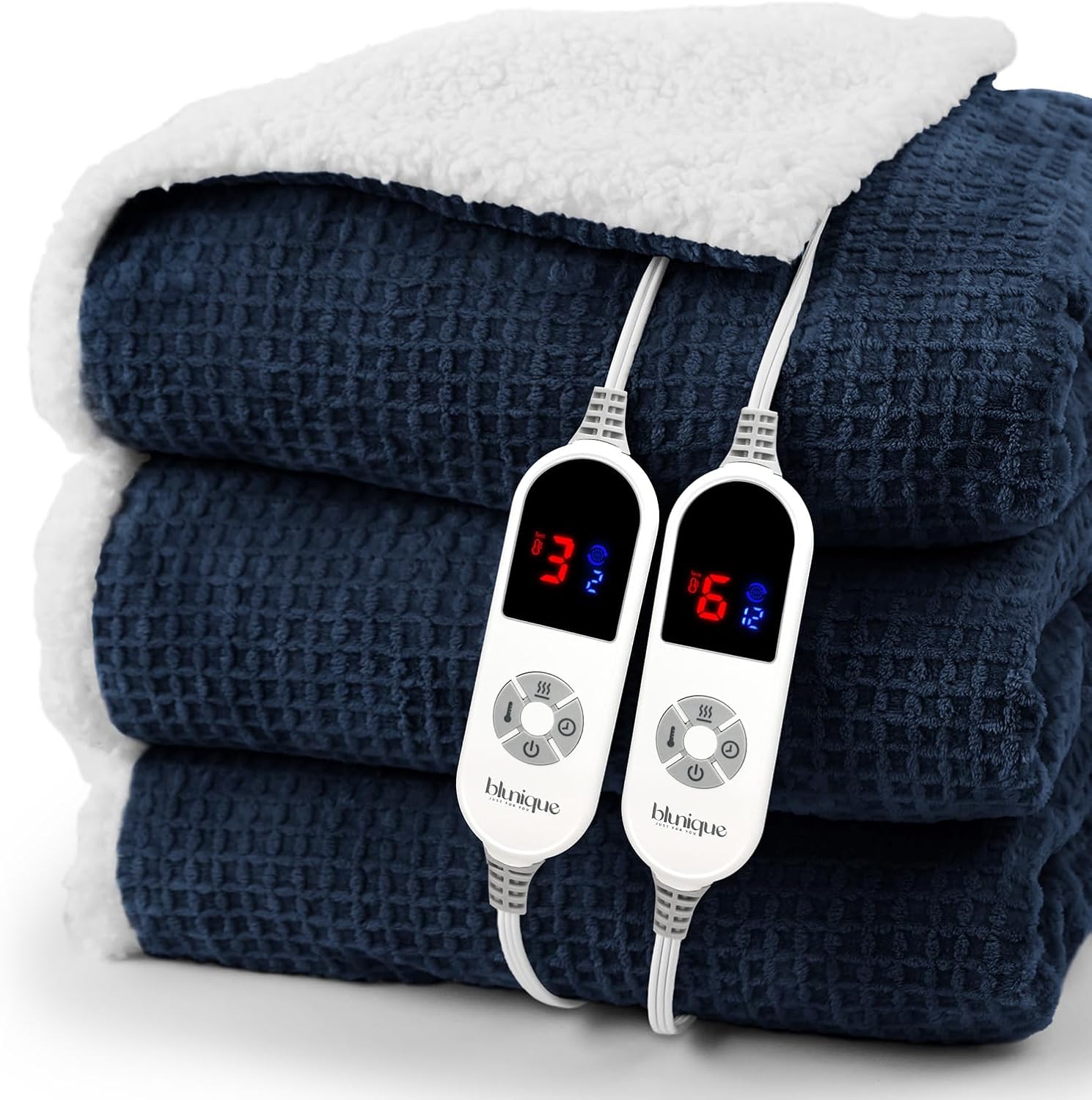 Detalle de blunique Heated Blanket 84x90 Inches