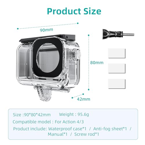 Detalle 2 de AuyKoo Funda impermeable 45 m para DJI Action