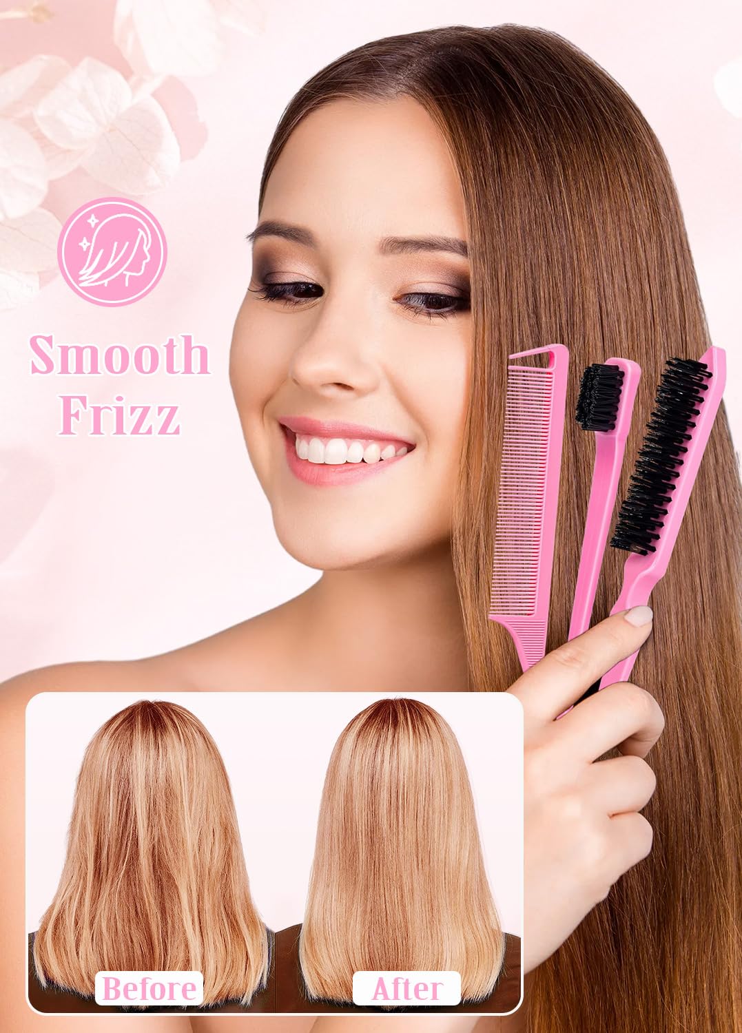 Thumbnail 2 de Samnyte Hair Wax Stick Styling Kit with Slick-Back Brush, Edge Brush and Comb