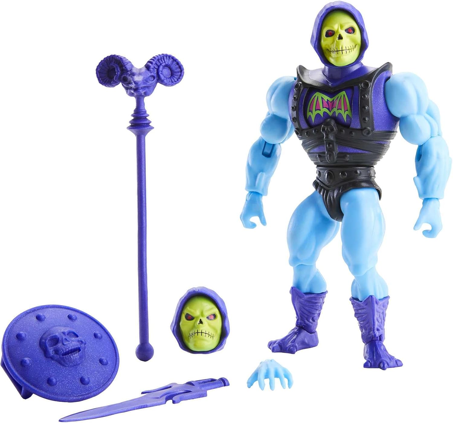 Detalle de Masters of the Universe GVL77 Skeletor Battle Armor Action Figure – Origins Deluxe 5.5-in