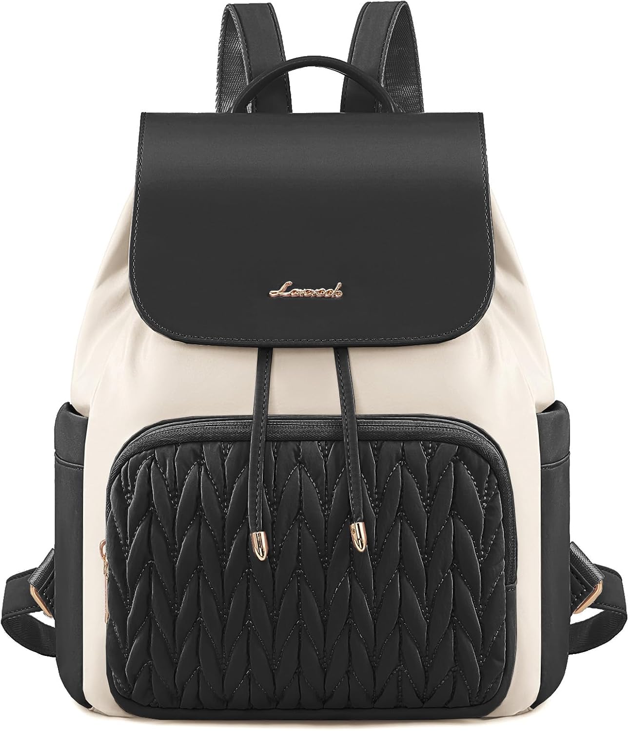 Thumbnail 6 de LOVEVOOK liten ryggsäck i beige, quiltad, vattentät polyester, 33 cm