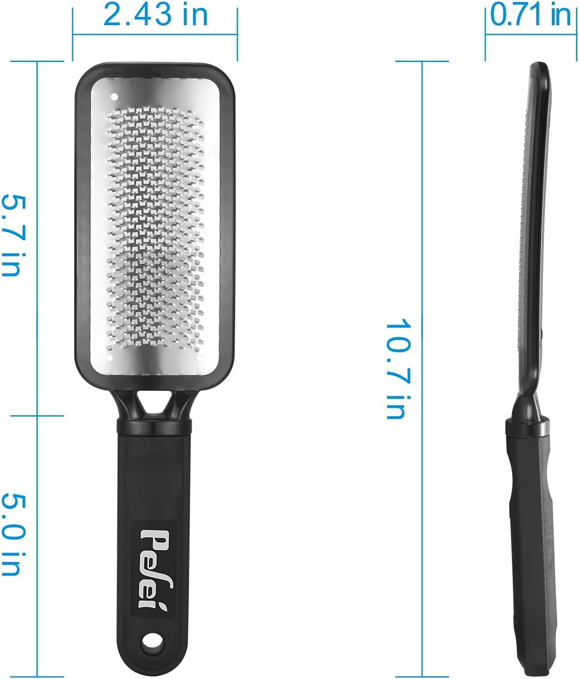 Detalle de Colossal Pedicure Rasp Foot File — Professional Stainless Steel Callus Remover for Wet Feet