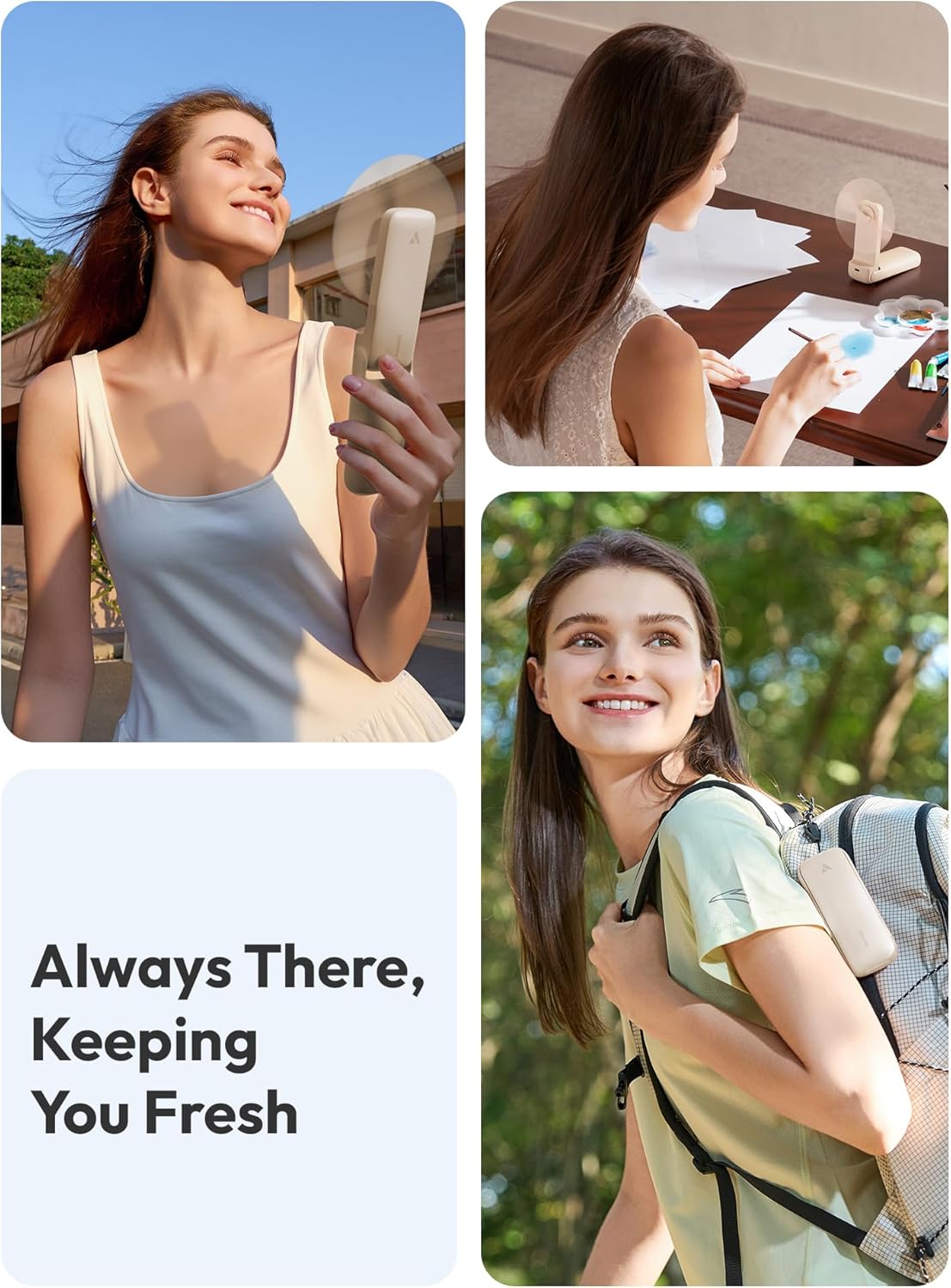 Thumbnail 2 de Aecooly Slim Portable Fan: Ultra-Compact, USB-Rechargeable Personal Cooler