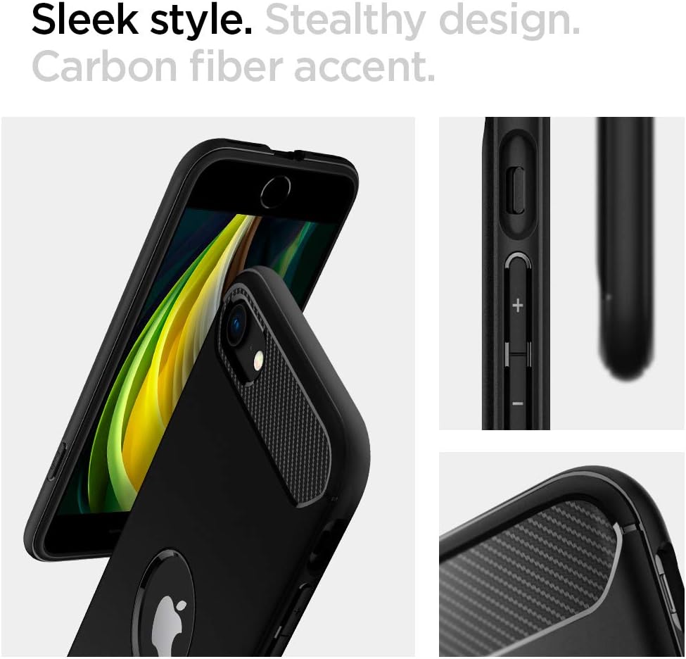 Thumbnail 2 de Spigen Rugged Armor : coque en TPU pour iPhone SE 2022 5G / SE 2020 (noir mat)