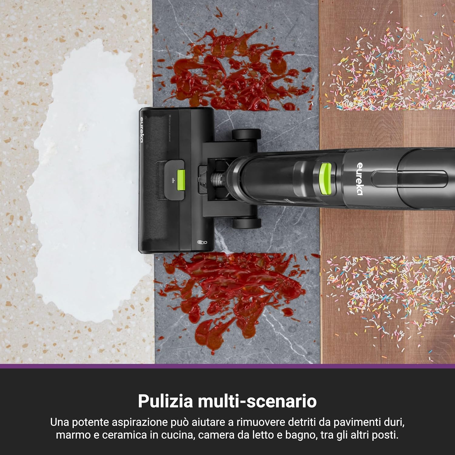 Detalle de Eureka NEW400 Gen2: Lavapavimenti senza fili leggero, 3 in 1 con autopulizia e serbatoi doppi