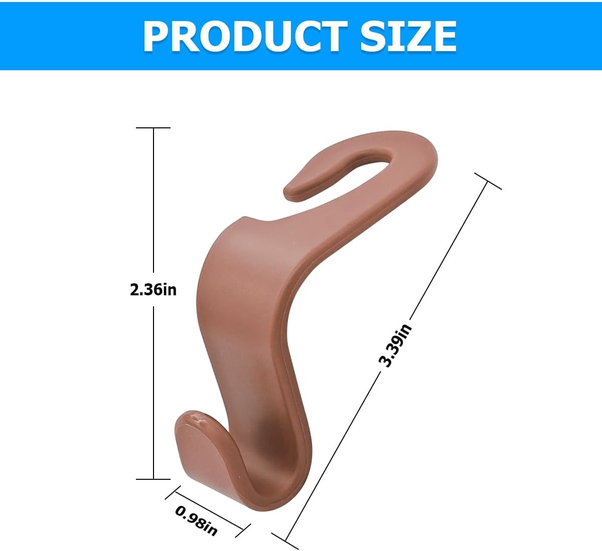 Thumbnail 2 de Car Headrest Hooks 4PCS for Back Seat Organizer
