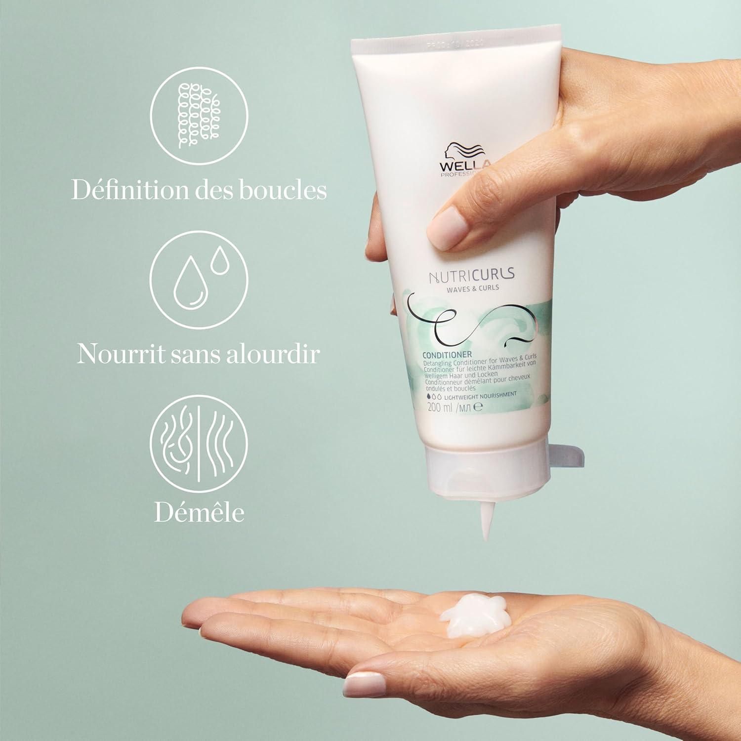 Thumbnail 2 de Wella Professionals NUTRICURLS après-shampoing démêlant pour cheveux ondulés et bouclés