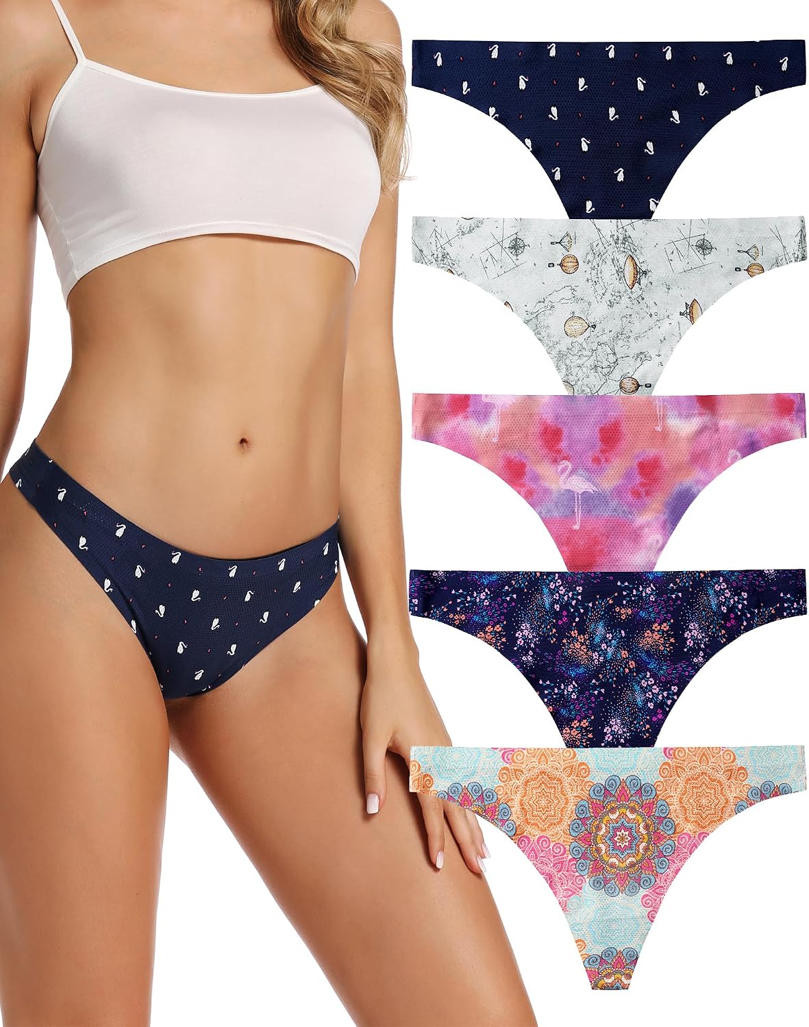 Detalle de VOENXE String Tanga nahtlos 5er Pack