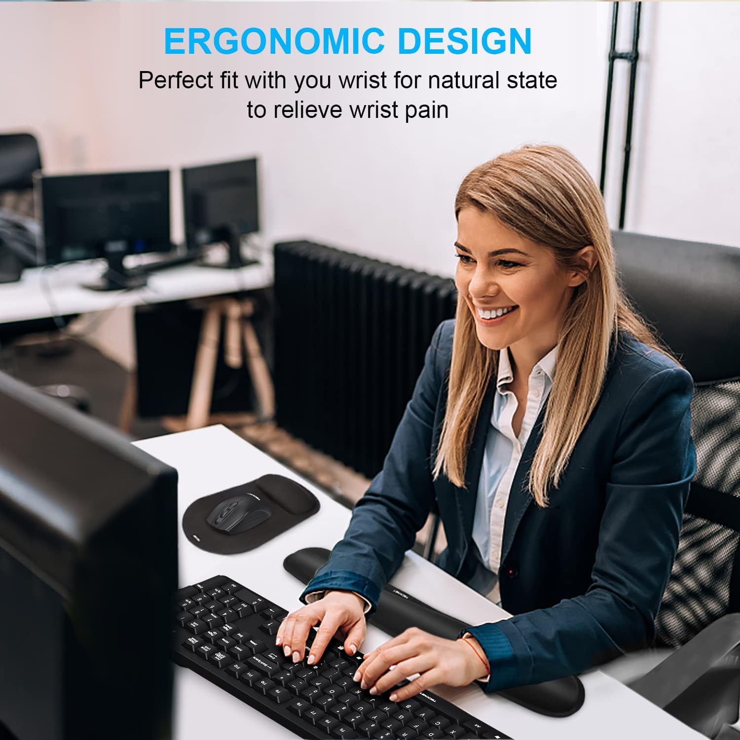 Thumbnail 1 de TECKNET Wrist Rest Mat keyboard and mouse pad 🎧