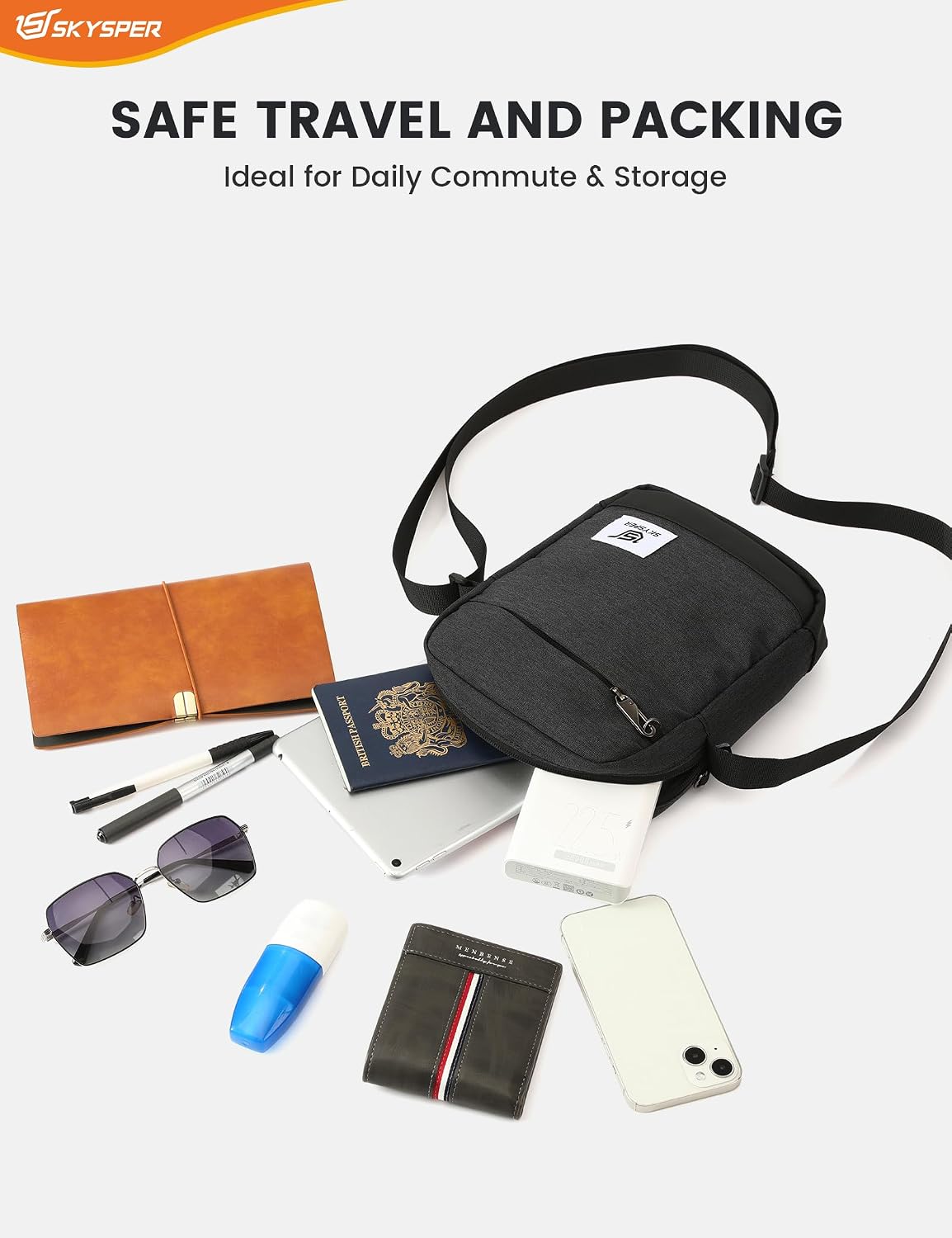 Thumbnail 5 de SKYSPER Small Anti Theft Sling Bag 9.8in