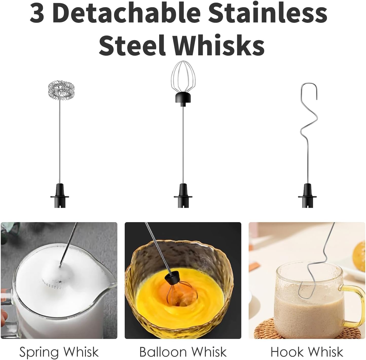 Thumbnail 3 de Rechargeable Milk Frother with 3 Speeds ⚡