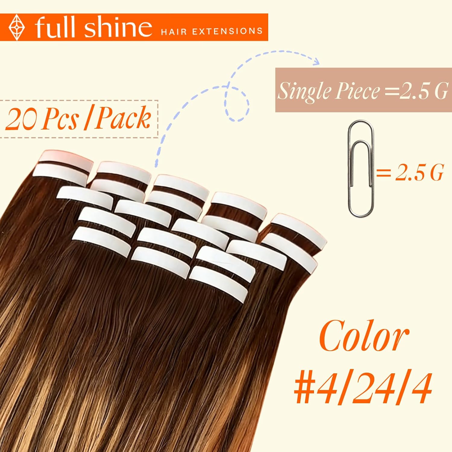 Thumbnail 5 de Full Shine Tape In Hair Extensions 18" ๐โ