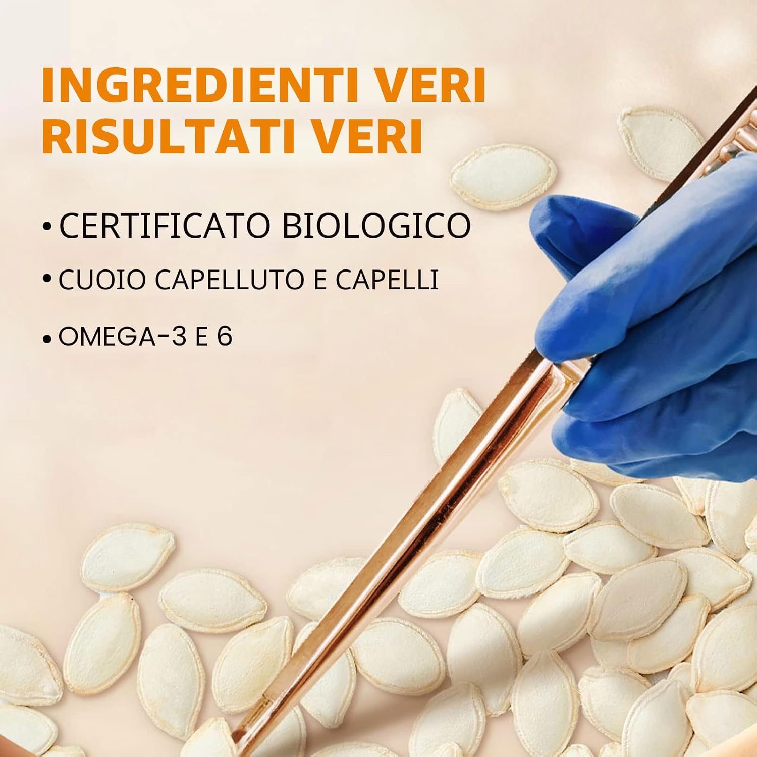 Detalle 2 de Olio di Semi di Zucca Biologico per Capelli e Pelle | 60 ml, 100% puro