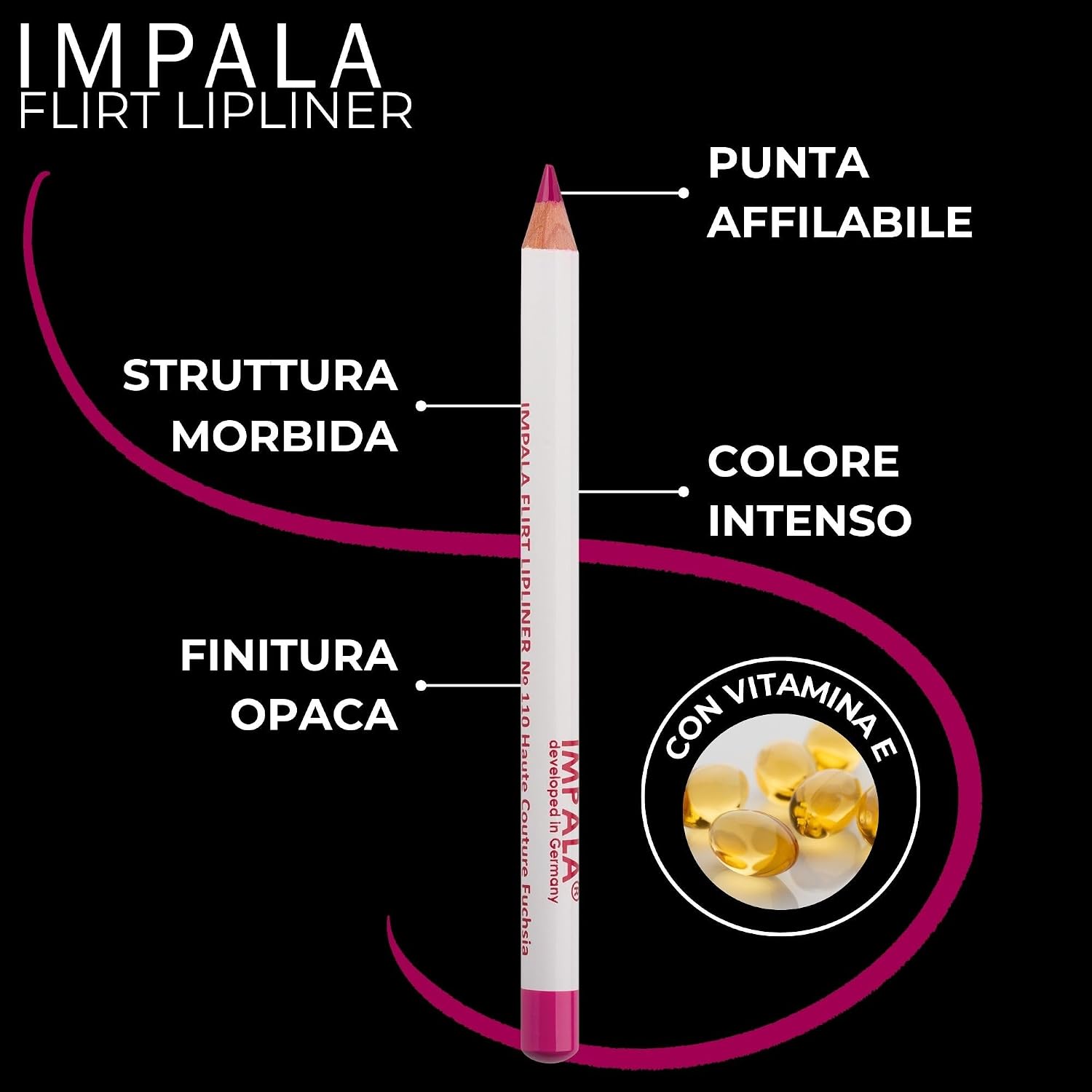Thumbnail 1 de Matita labbra Impala cremosa waterproof a lunga tenuta 110 Haute Couture Fucsia
