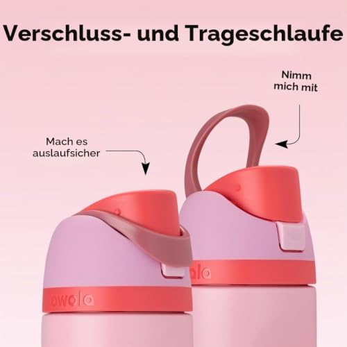 Detalle de Owala FreeSip Isolierte Edelstahl-Trinkflasche 710 ml – Angel Food Cake