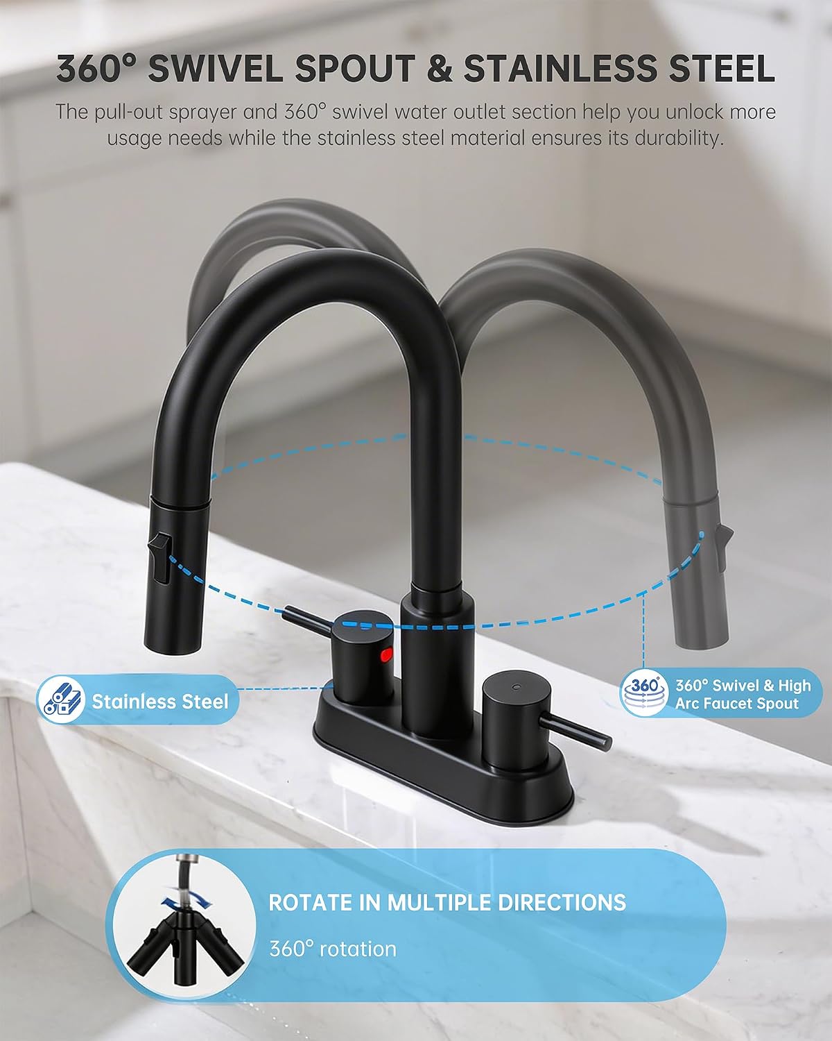 Detalle 2 de FONVETH Bathroom Faucet, 304 Stainless Steel