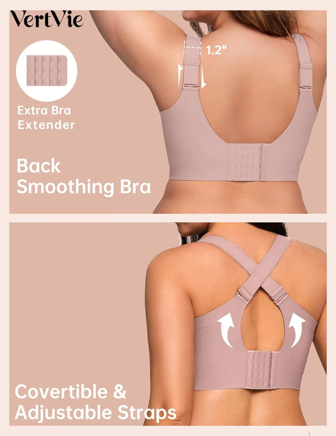 Detalle 2 de Vertvie Jelly Bras Plus Size Minimizer 5x4