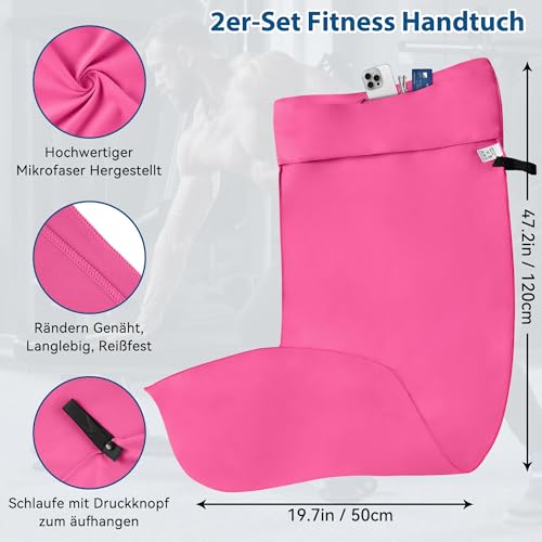 Detalle 2 de Novent Fitnesshandtuch aus Mikrofaser 120 × 50 cm
