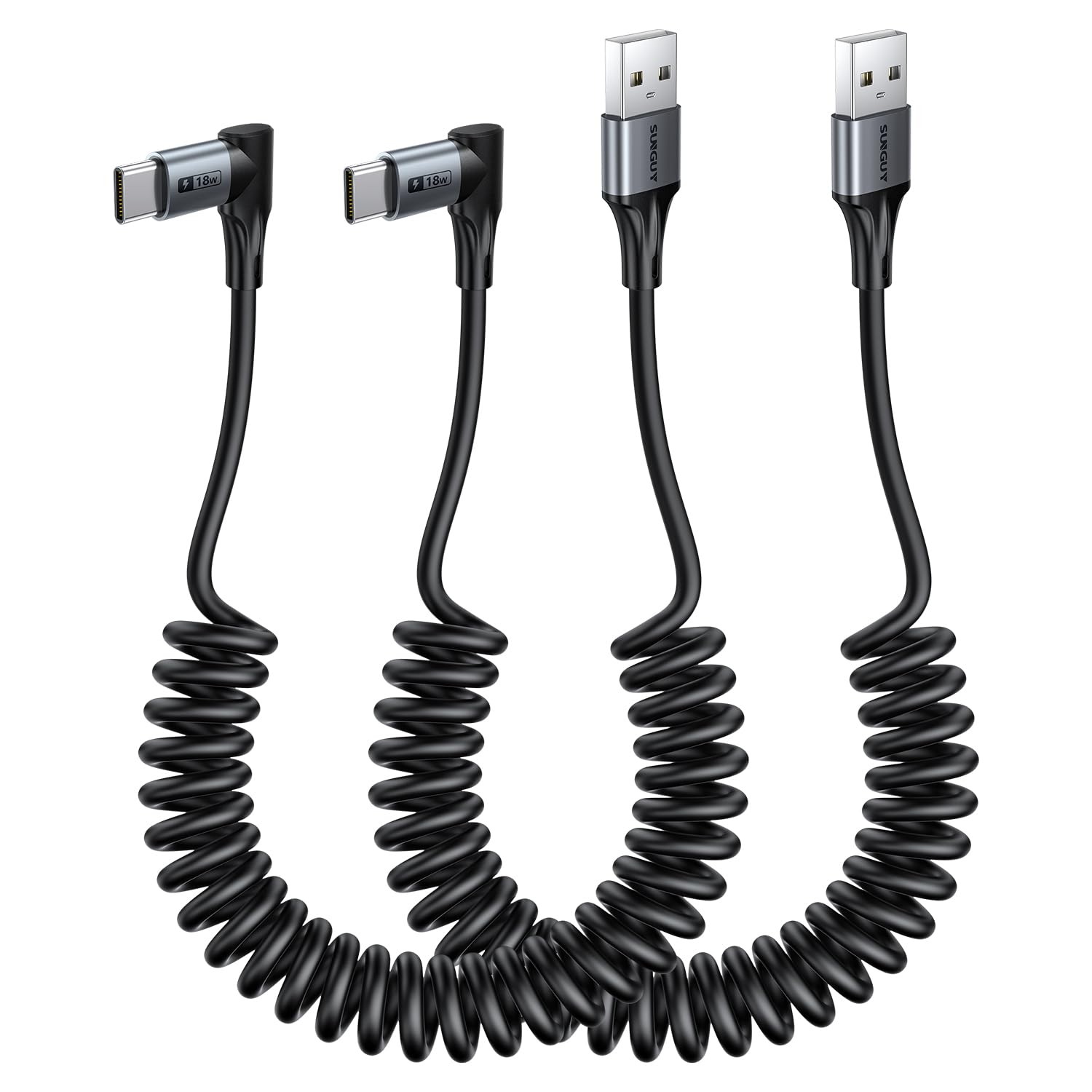 Detalle de SUNGUY Câble USB C spiralé 1,5 m