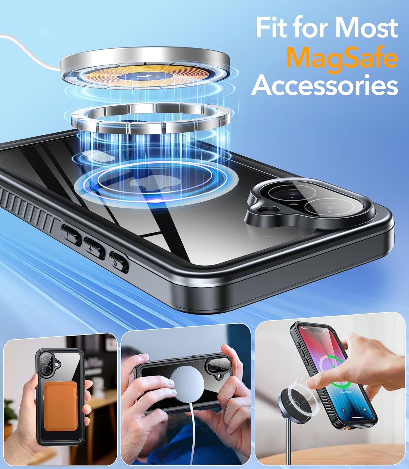 Detalle 2 de Oterkin iPhone 17 case IP68 waterproof, 6.3"