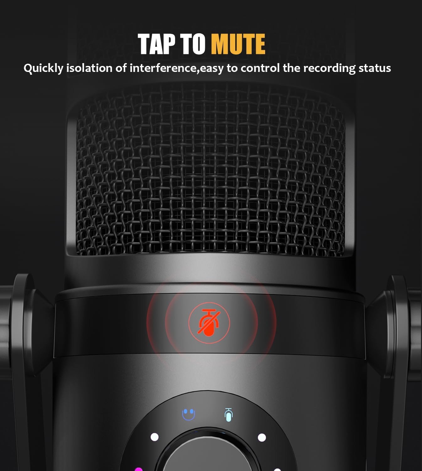 Detalle 2 de MAONO PD400X Dynamic Microphone, USB/XLR, Cardioid, Tap-to-Mute