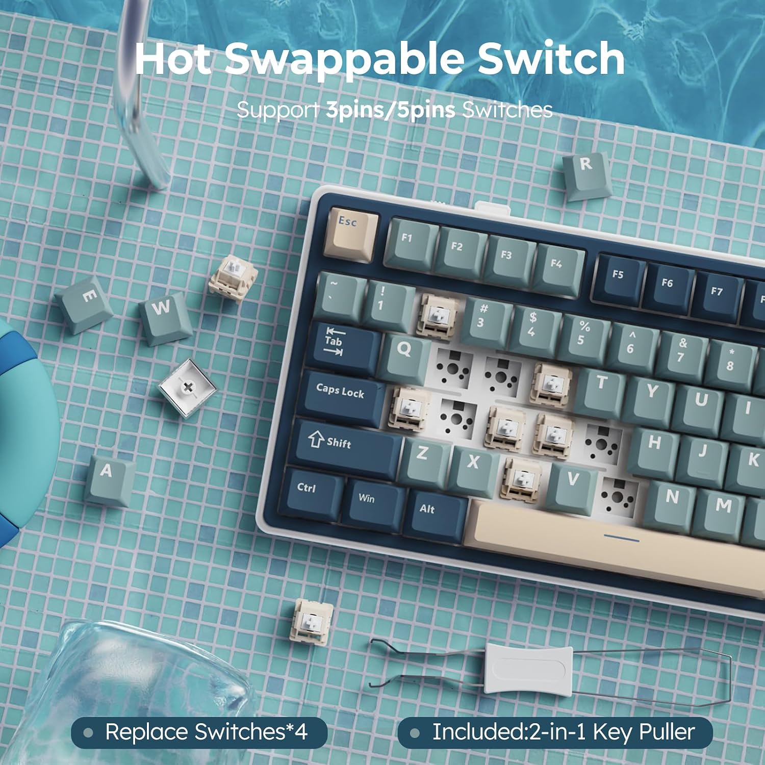 Thumbnail 4 de RK ROYAL KLUDGE R75 Wireless 75% Hot‑Swappable Keyboard ⌨