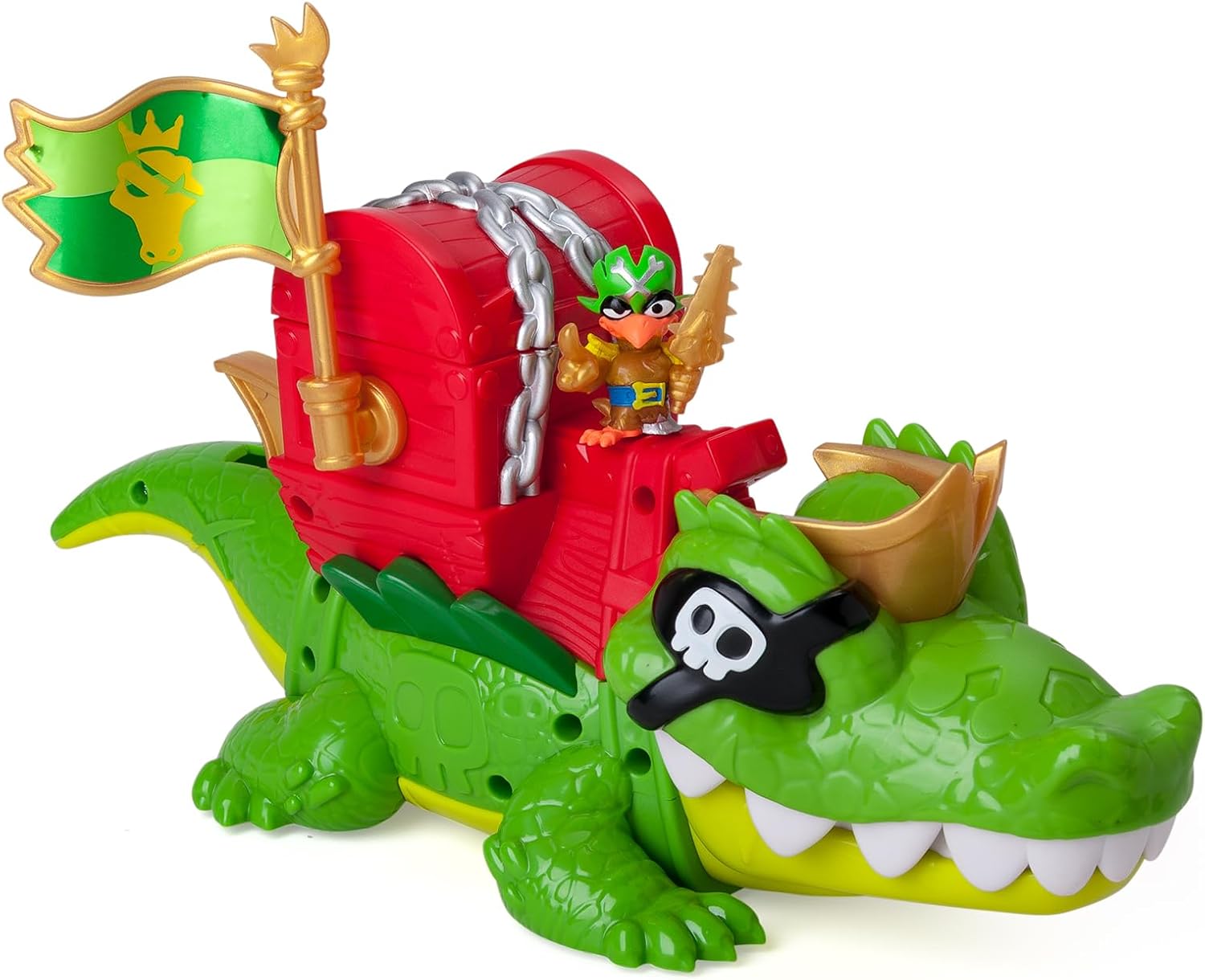 Detalle 2 de PIRATIX King Croc – Articulated crocodile with treasure chest and exclusive Piratix