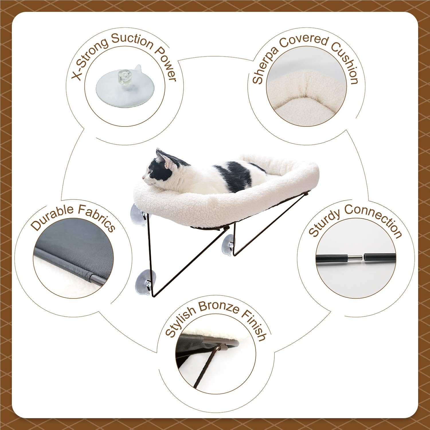 Thumbnail 4 de Zakkart Cat Window Perch, 40 lb Capacity