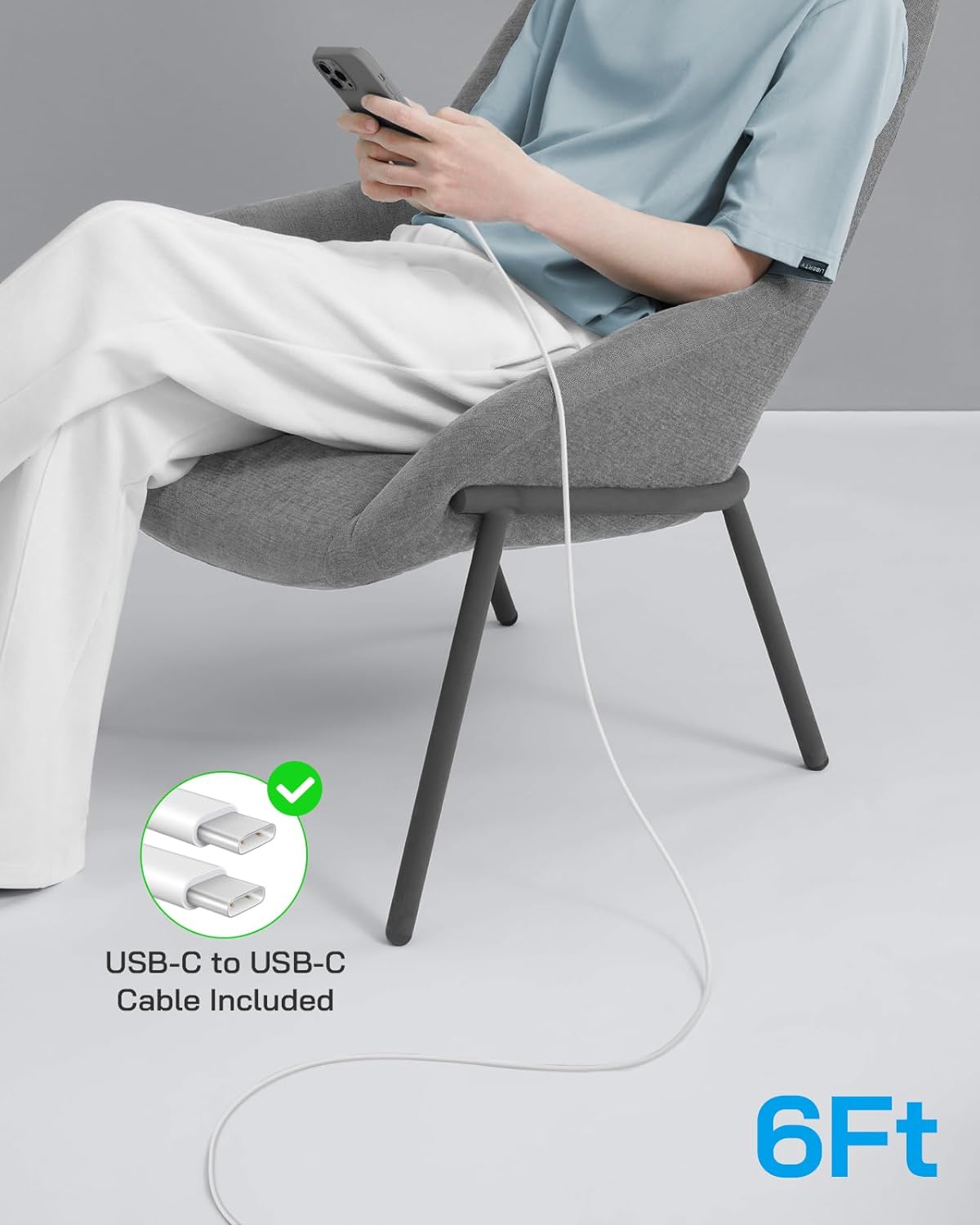 Detalle de CXX CA-43T 20W USB-C Charger 3-Pack with 6-Foot Cables