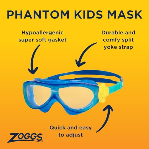 Detalle 2 de Zoggs Phantom Kids Mask Blue Turquoise Clear