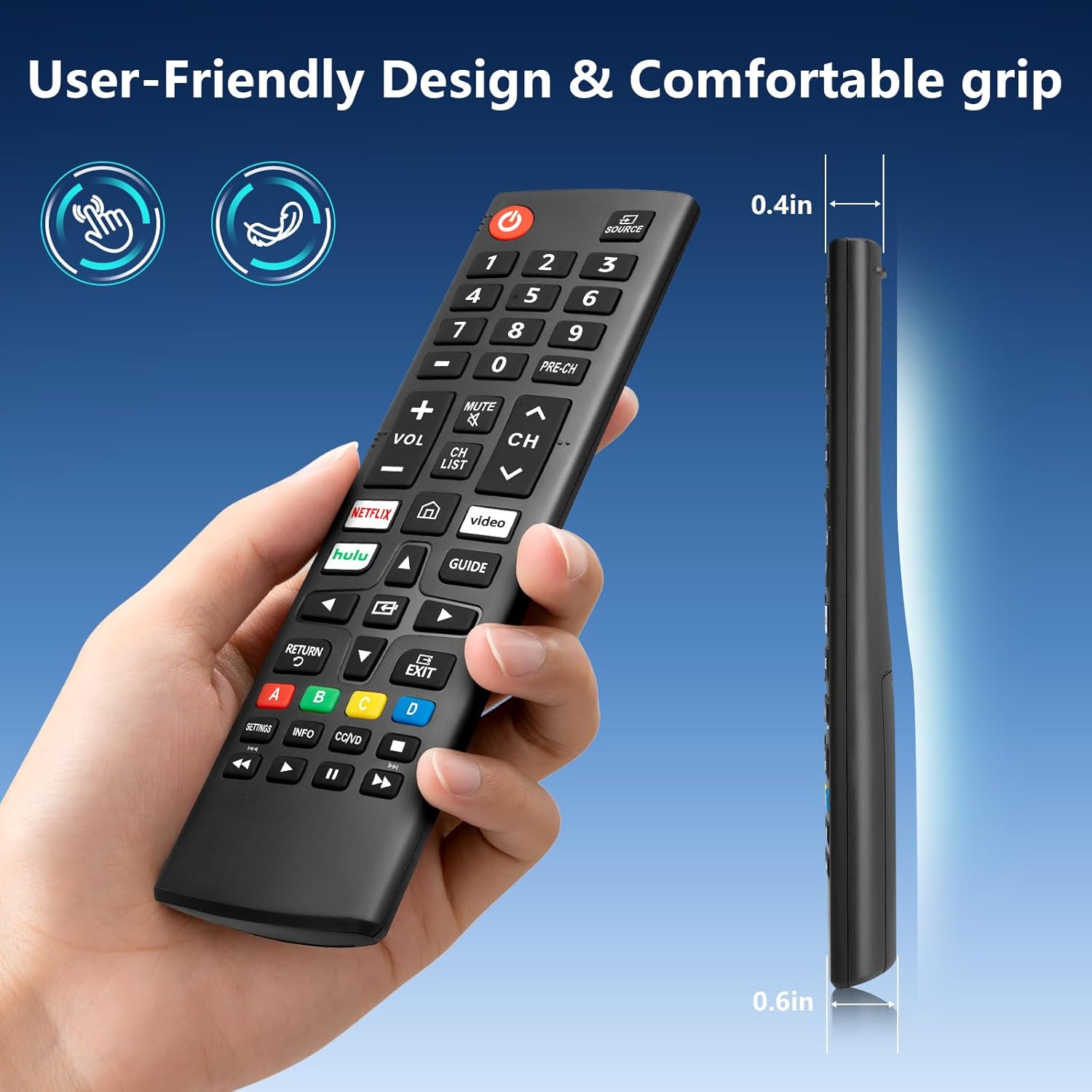 Detalle de Replacement for Samsung TV Remote BN59-01315A (Pack of 2) – Universal, No-Setup Smart TV Remote