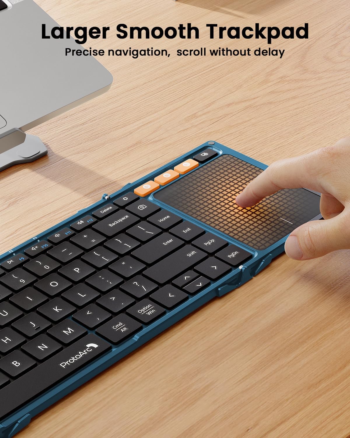Detalle 2 de ProtoArc XK01 TP Foldable Keyboard with Touchpad, 88 Keys, Bluetooth 5.1
