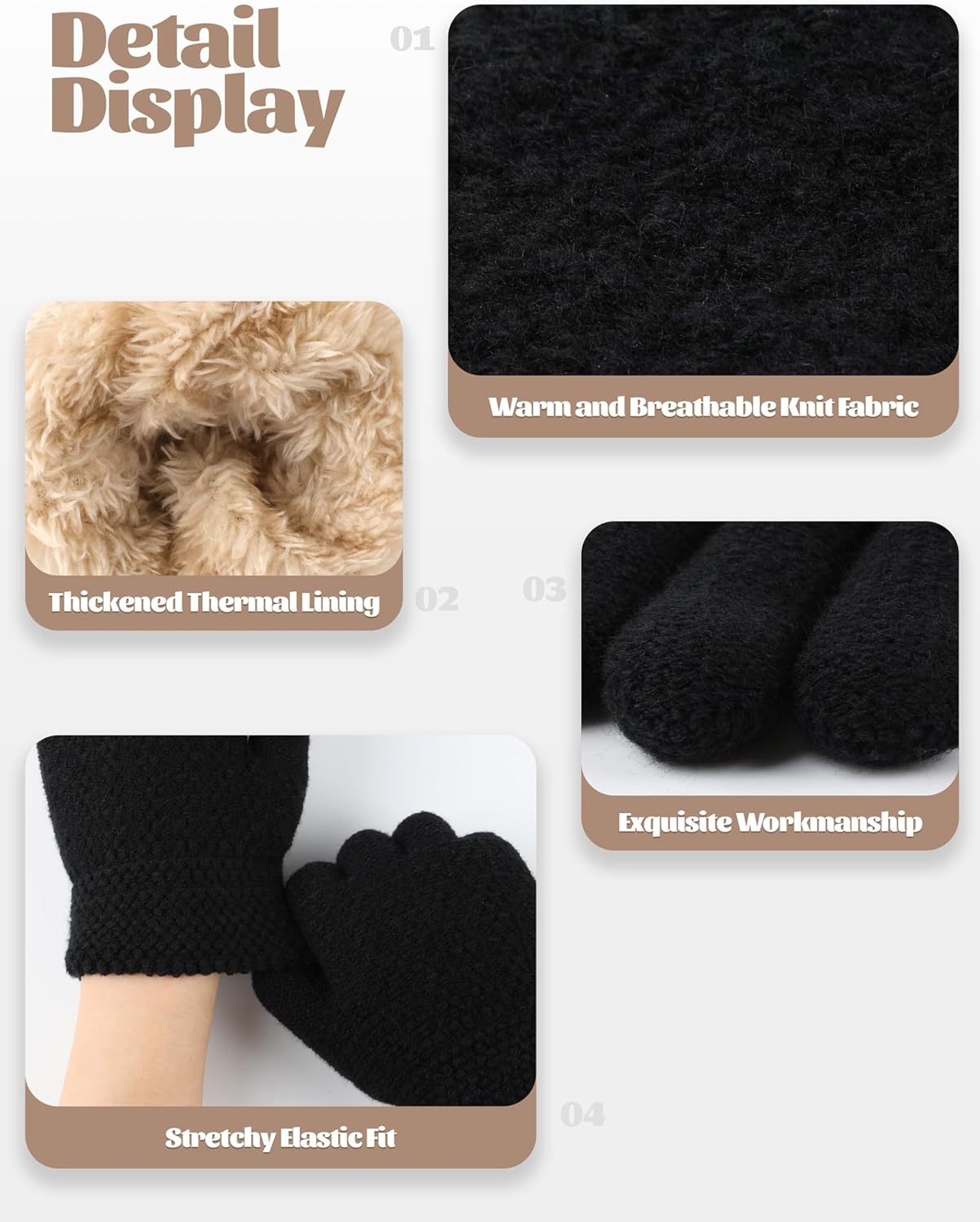 Detalle 2 de Glooarm 2 Pairs Kids Gloves 4-12
