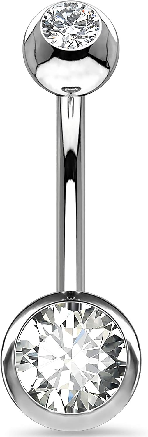 Detalle de OUFER 14G 14 mm Piercing nombril Titane