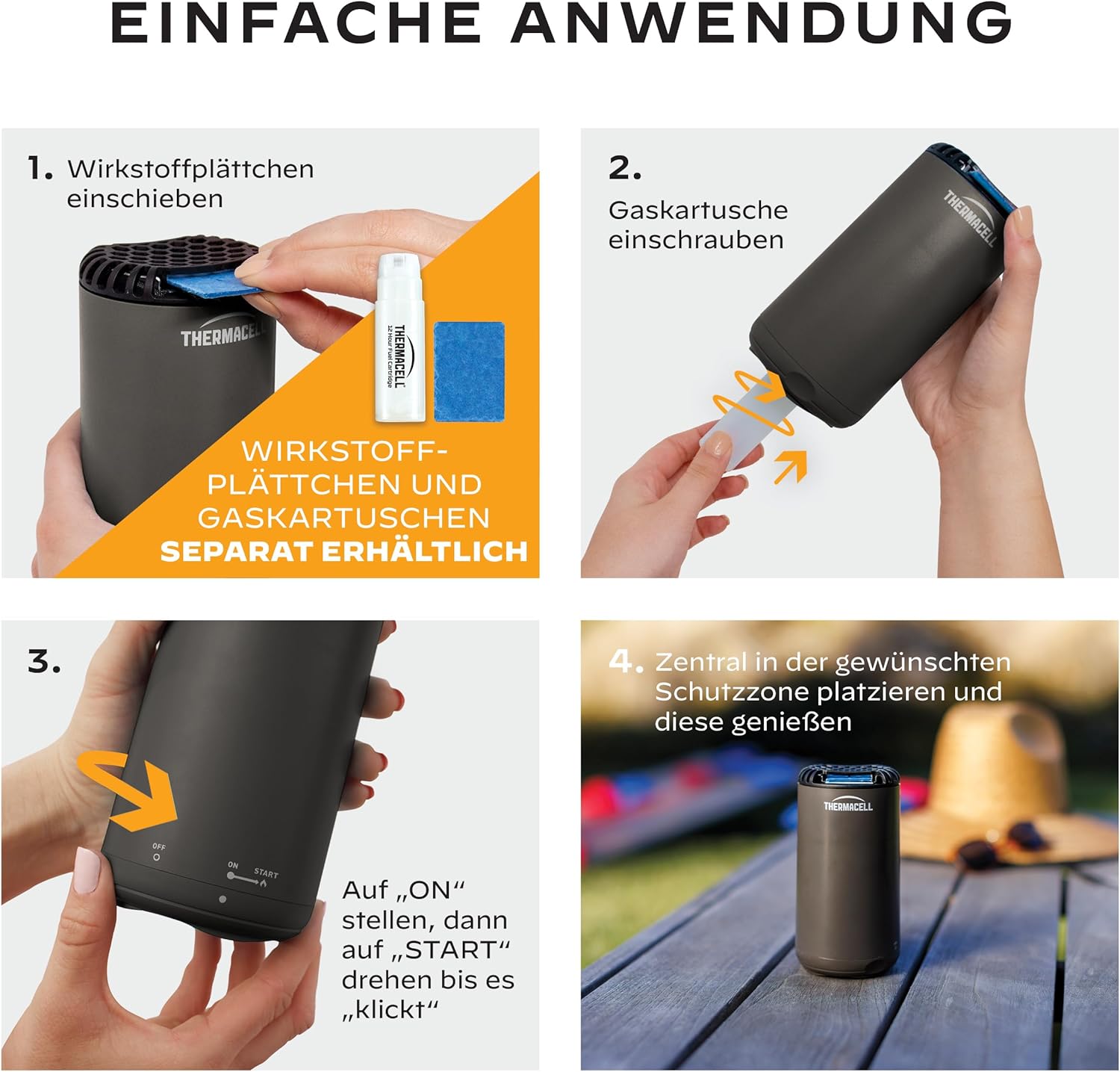 Thumbnail 3 de Thermacell Protect Basisgerät – Mückenabwehr ohne Wirkstoffplättchen, Graphit