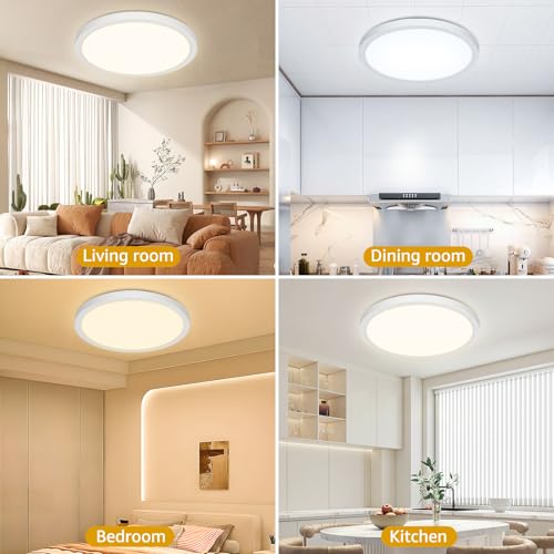 Thumbnail 6 de Plafón LED de Techo GREAT JACOB 24W, Ø29 cm, 3 Temperaturas de Color (3000K/4000K/6500K) – Lámpara Circular Ultra Delgada