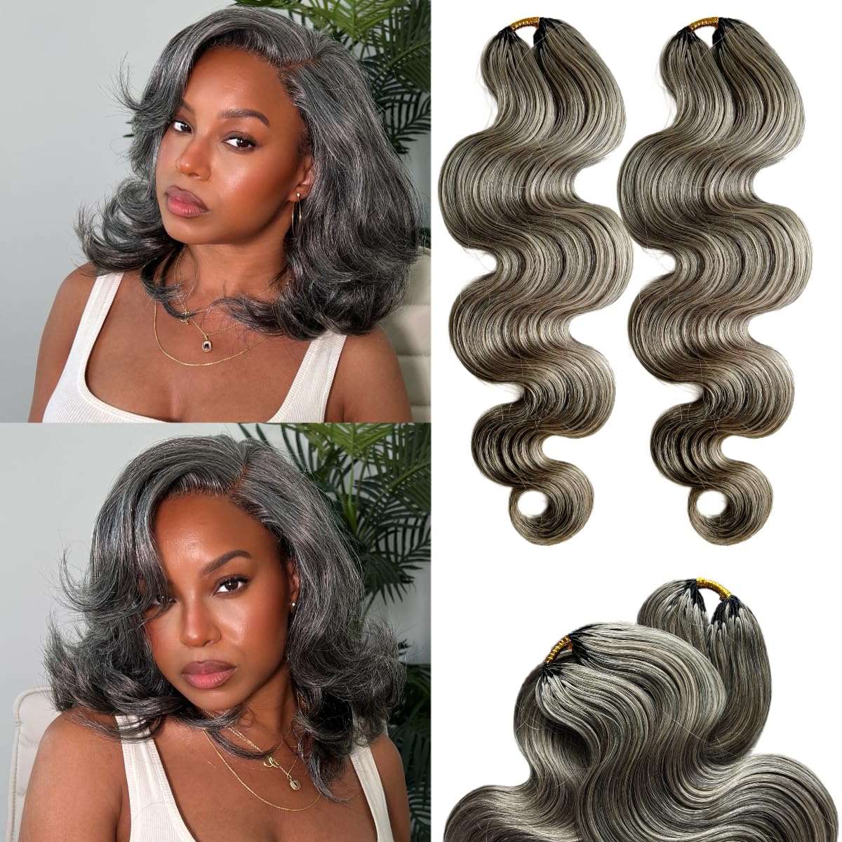 Thumbnail 6 de Highlight 27/30/613 Blonde Body Wave Crochet Human Hair Extensions (2 Packs, 18in, 120g)