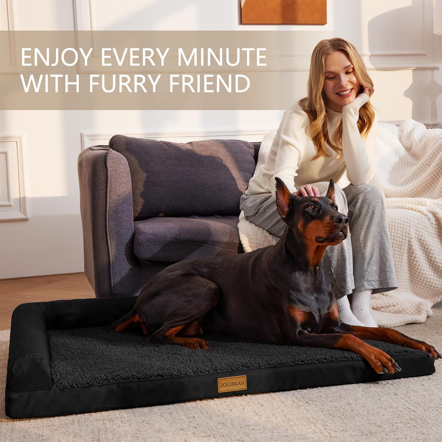 Detalle 2 de Jolibean Orthopedic Jumbo Dog Bed for Extra Large Dogs (142X101cm)