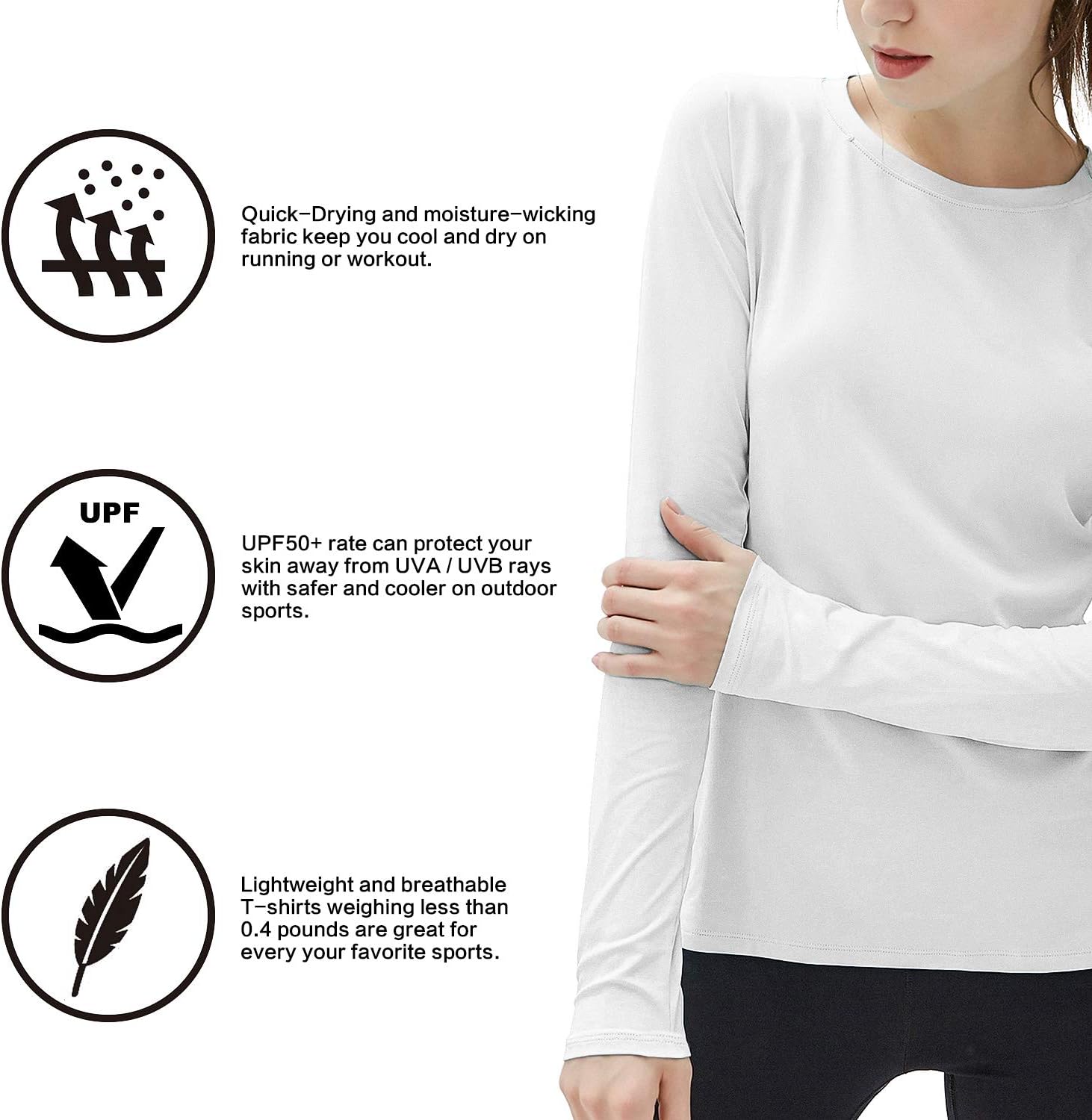 Detalle de isnowood UPF 50+ long sleeve sun shirt