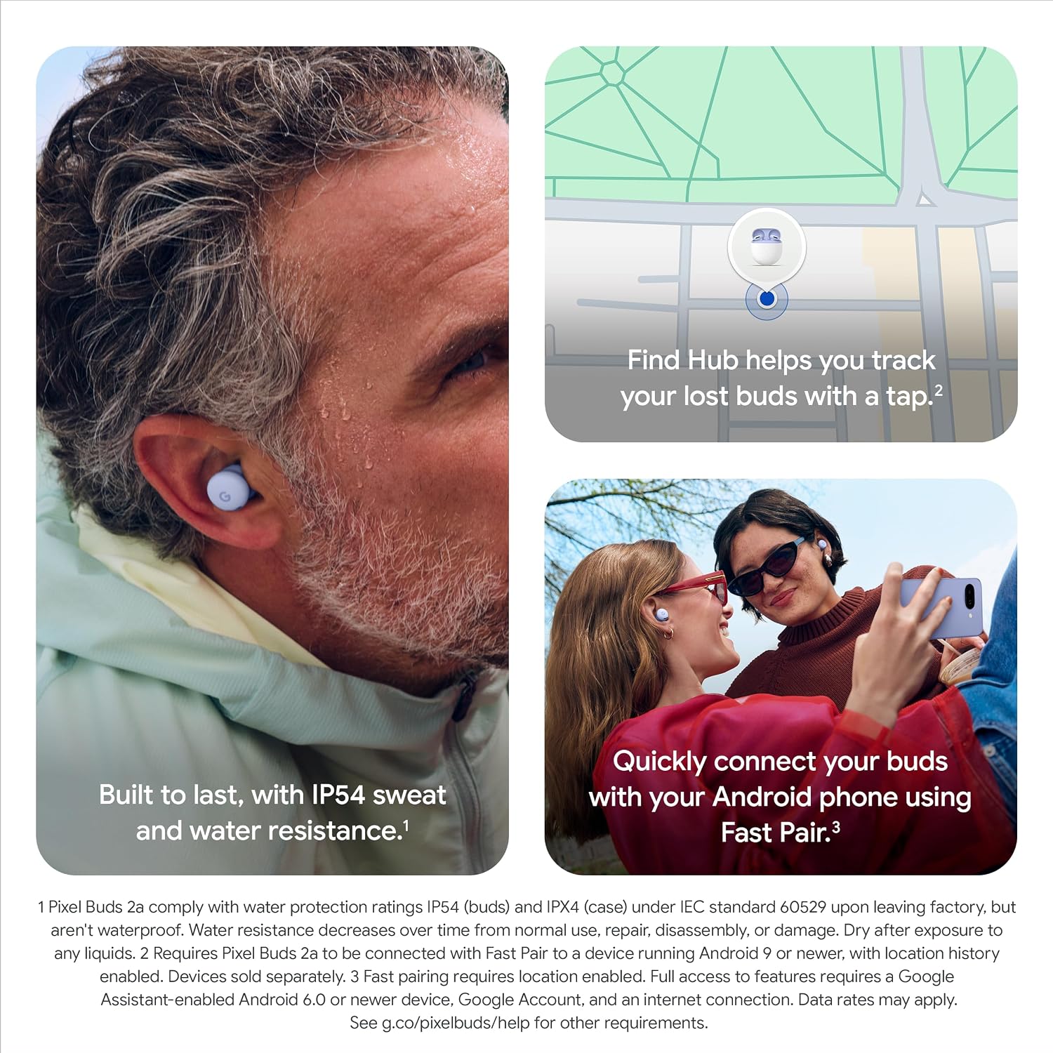 Thumbnail 5 de Google Pixel Buds 2a GA06155-EU Wireless Earbuds with ANC, Hazel