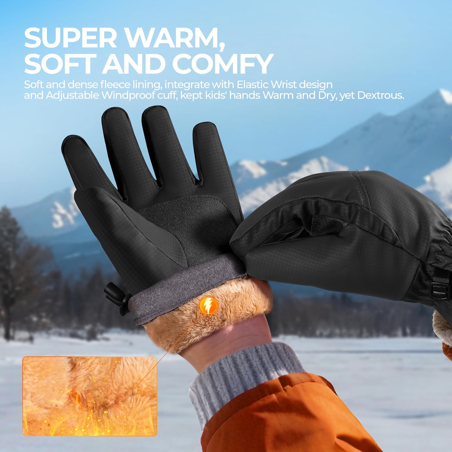 Thumbnail 3 de rivmount Kids 3M Ski Gloves ages 3-15