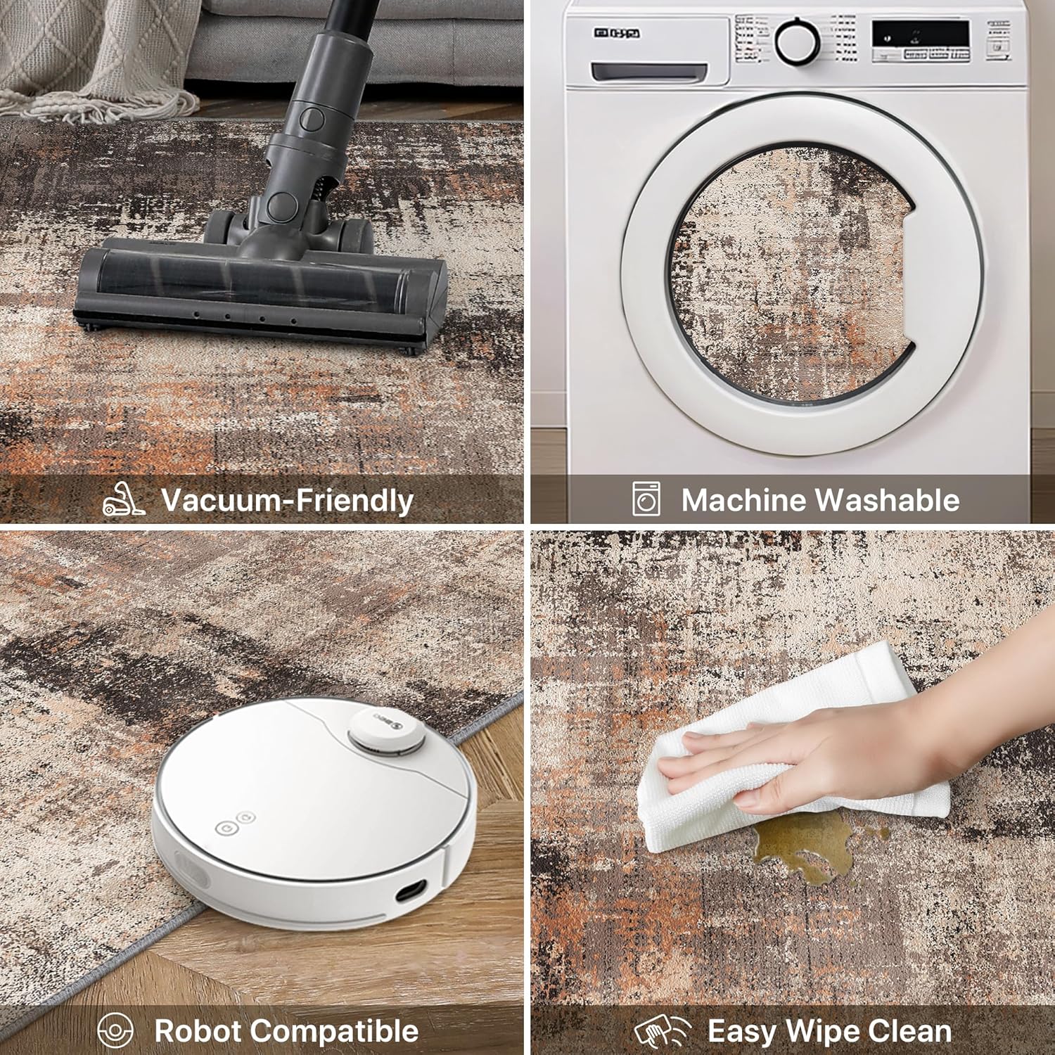 Thumbnail 3 de BEIMO Tapis antidérapant 80x150 cm design abstrait moderne