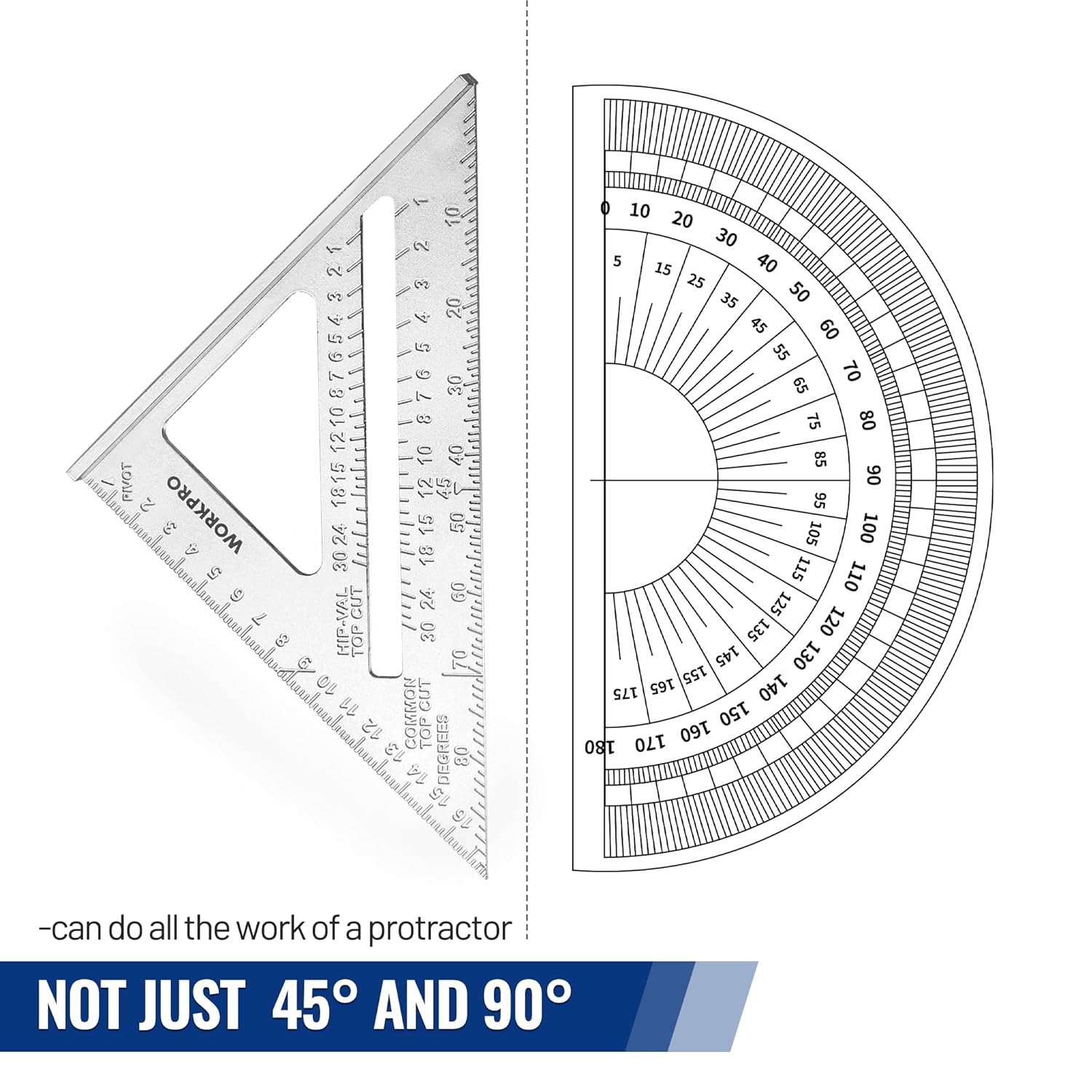 Thumbnail 6 de WORKPRO 180 mm Speed Square and 300 mm Combination Square Set