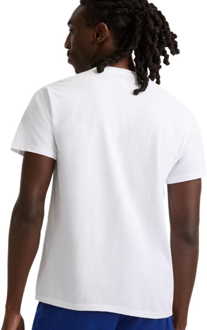 Detalle 2 de Champion Men's Graphic Short Sleeve T-Shirt, Standard Fit, Classic Script Logo — Midweight 100% Cotton